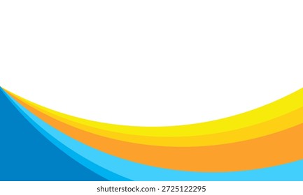 Fondo azul y amarillo ondulado Abstractas, diseño moderno. Vector Eps 10