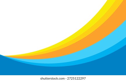 Fondo azul y amarillo ondulado Abstractas, diseño moderno. Vector Eps 10