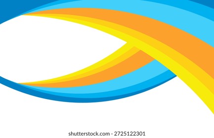 Fondo azul y amarillo ondulado Abstractas, diseño moderno. Vector Eps 10