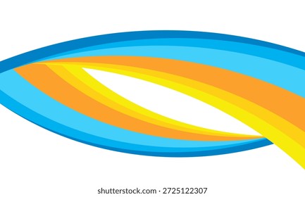 Fondo azul y amarillo ondulado Abstractas, diseño moderno. Vector Eps 10