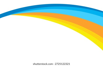 Fondo azul y amarillo ondulado Abstractas, diseño moderno. Vector Eps 10