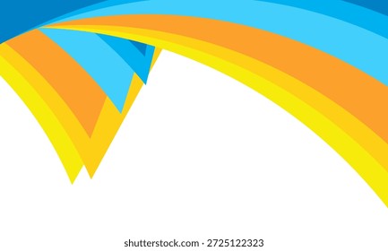 Fondo azul y amarillo ondulado Abstractas, diseño moderno. Vector Eps 10