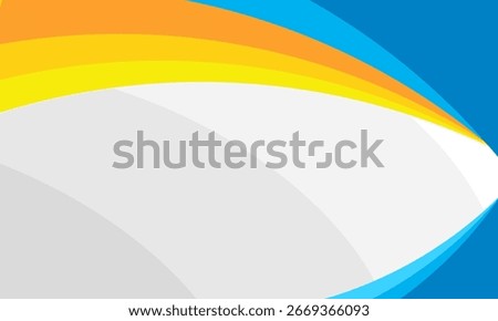 Abstract wavy blue and yellow background, modern design