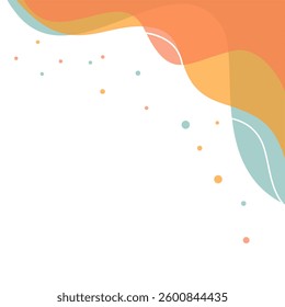 Abstract Wavy Border Background with Pastel Gradient Design