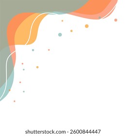 Abstract Wavy Border Background with Pastel Gradient Design