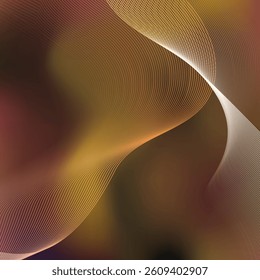 Abstract Wavy Brown Blend Vector Background