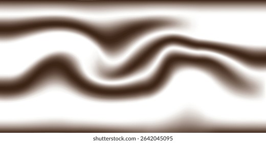 Abstract Wavy Brown and White Gradient Texture Artwork
