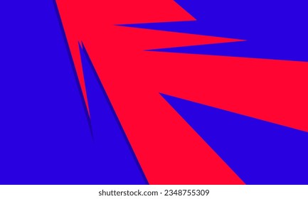 Abstract wavy brutalist contemporary background. Brutal swiss bauhaus design red blue. Vector brutalist trendy retro style