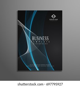 Abstract wavy business brochure design