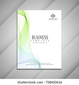 Abstract wavy business brochure template design