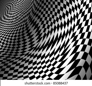 abstract wavy chess background