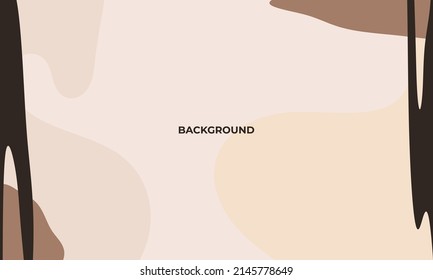 Abstrakte, schokoladenbraune Hintergründe. Handgezeichnet verschiedene Formen und doodle Objekte. Zeitgenössische organische moderne, trendige Vektorgrafiken. Jeder Hintergrund ist einzeln. Pastellfarben