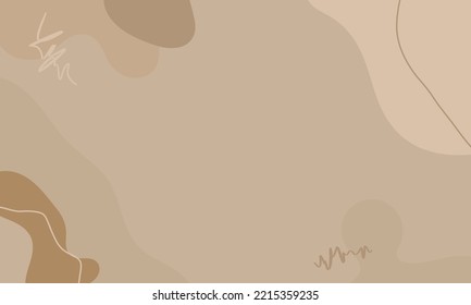 Abstract wavy chocolate backgrounds. Hand drawn various shapes and doodle objects. Contemporary organic modern trendy vector illustrations. Every background is isolated. Pastel colors