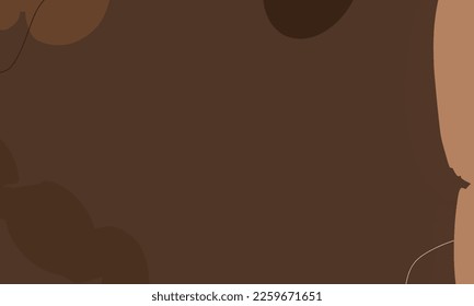 Abstract wavy chocolate backgrounds. Hand drawn various shapes and doodle objects. Contemporary organic modern trendy vector illustrations. Every background is isolated. Pastel colors
