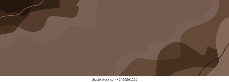Abstract wavy chocolate backgrounds. Hand drawn various shapes and doodle objects. Contemporary organic modern trendy vector illustrations. Every background is isolated. Pastel colors