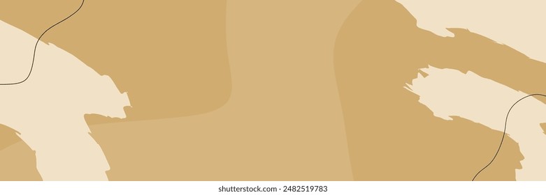 Abstract wavy chocolate backgrounds. Hand drawn various shapes and doodle objects. Contemporary organic modern trendy vector illustrations. Every background is isolated. Pastel colors