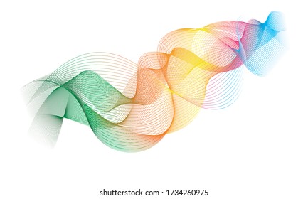 Abstract wavy colorful motion dynamic vector.