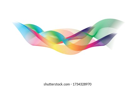 Abstract wavy colorful motion dynamic vector.