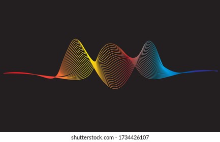 Abstract wavy colorful motion dynamic vector.
