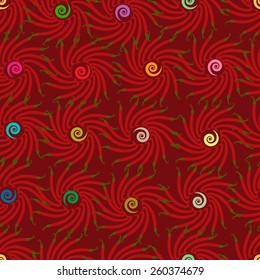 Abstract wavy colorful seamless pattern.