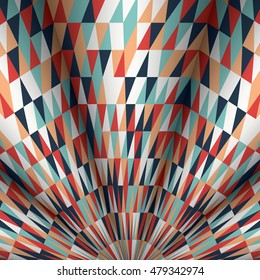 Abstract Wavy Colorful Triangles Background Design