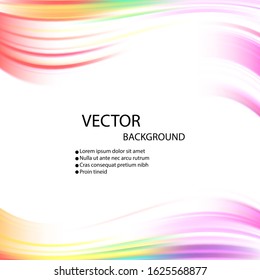 abstract wavy colors vector background.  layout for presentation.  colorful pattern 
