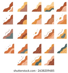 Abstract Wavy Corner Shapes – Modern Minimal Vector Set