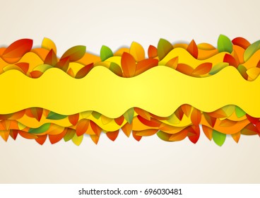 Abstract wavy corporate autumn vector background