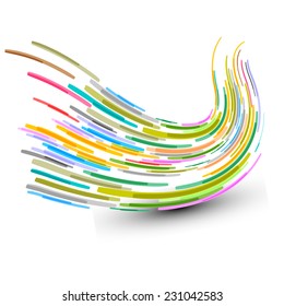 Abstract wavy & curve shape illustration
