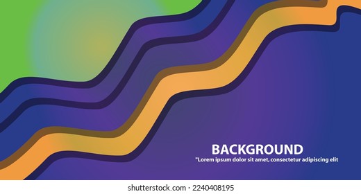 Abstract wavy curved background for web design, banners, posters, Colorful template banner with gradient color