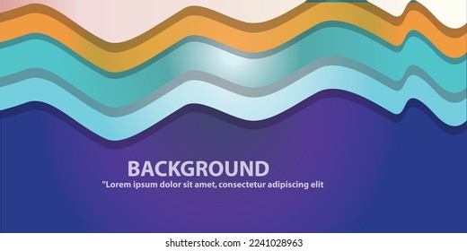 Abstract wavy curved background for web design, banners, posters, Colorful template banner with gradient color