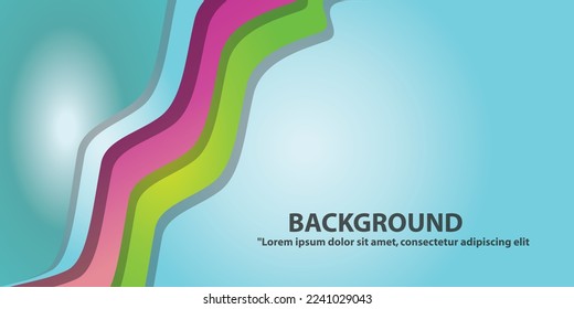 Abstract wavy curved background for web design, banners, posters, Colorful template banner with gradient color