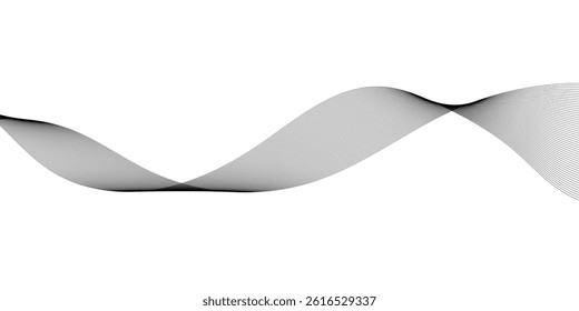 Abstract wavy curved lines on white background. Abstract seamless pattern with lines background.	