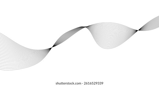 Abstract wavy curved lines on white background. Abstract seamless pattern with lines background.	