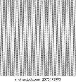 Abstract wavy curved lines. Seamless Black and White Waves Pattern Background. Wavy lines Vintage background. Geometric texture. Eps Vector illustration