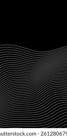 Abstract wavy curvy and undulating lines with twist effect squiggle stripes. Vector illustration