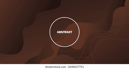 Abstract wavy dark brown luxury background template vector with shadow and gold lines.Futuristic background with strong pattern design.Eps10 vector