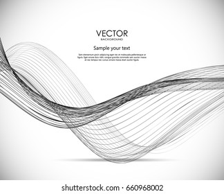 Abstract wavy design background. Vector motion illustration