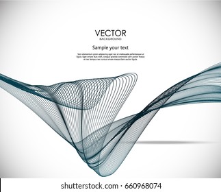 Abstract wavy design background. Vector motion illustration