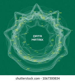 Abstract wavy design for data science or technical illustration. Vector Illustration.