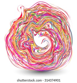 Abstract wavy design element, icon, clip-art illustration. Vector.