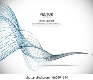 Abstract wavy design motion background. Vector modern illustration