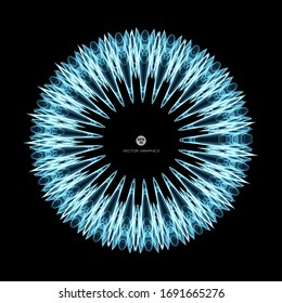Diseño ondulado abstracto para la música o la ilustración de la ciencia de datos.