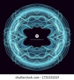 Abstract wavy design for music or data science illustration.