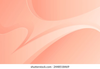 Abstract wavy design on peach color background. Modern and trendy vector illustration template for banner or poster. 