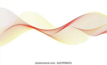 Design ondulado abstrato. Fluxo suave e colorido. Elegante arte de linha.