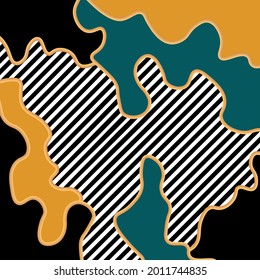 Abstract wavy with diagonal stripes pattern on a black background. EPS10 Illustration.