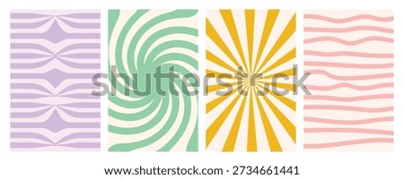 Abstract wavy distorted lines background design