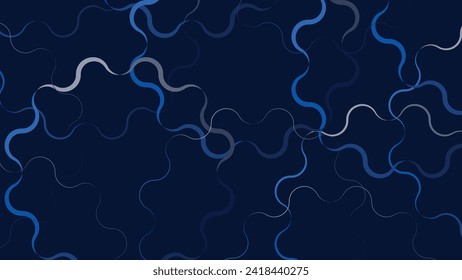 Abstrakte wavy Vielfalt einfache kreative minimalistische dunkelblaue Hintergrund. 