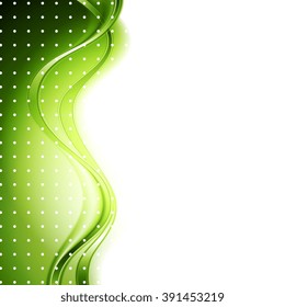 Abstract wavy dotted bright background. Vector design